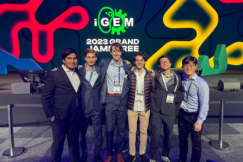 igem team posing for a photo at the 2023 grand jamboree