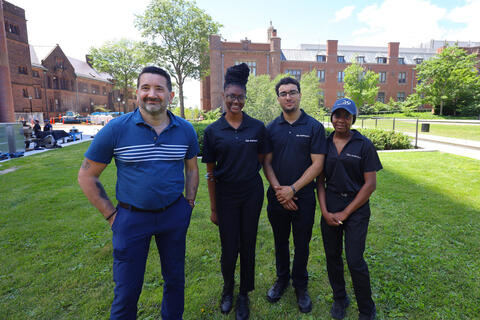 Group of caterers smiling