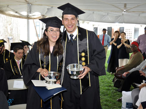graduates with their bowls