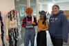 group in costumes jellyfish chucky mask yale sweatshirt